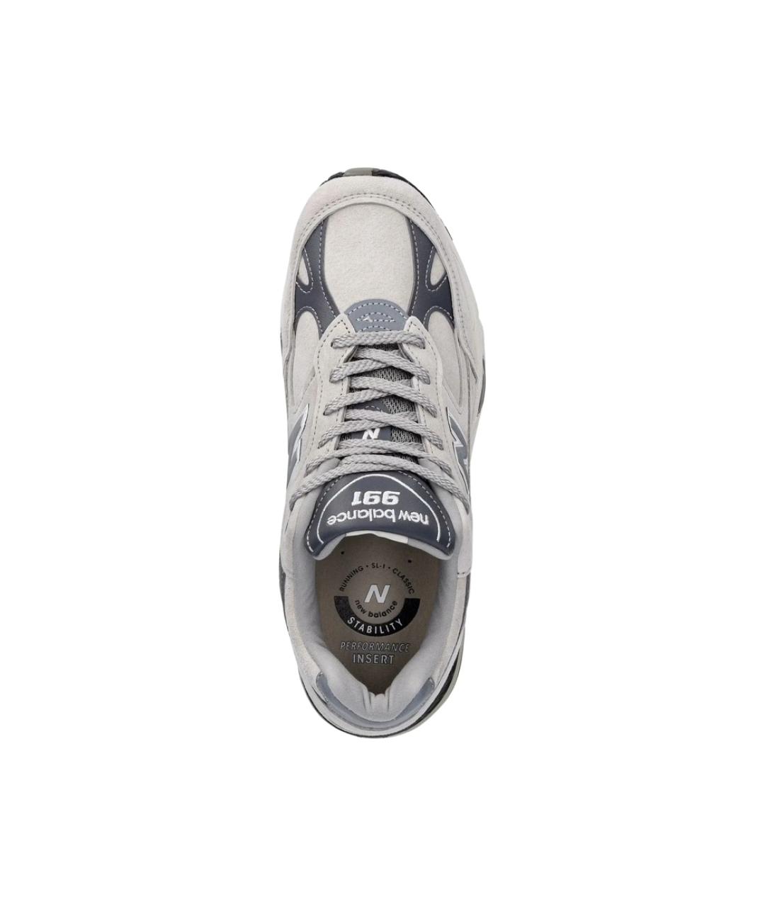 NEW BALANCE Серые замшевые низкие кроссовки / кеды, фото 3