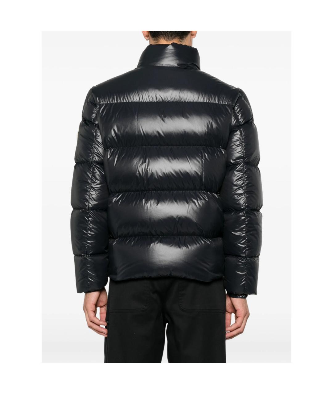 MONCLER Черный полиамидовый пуховик, фото 4