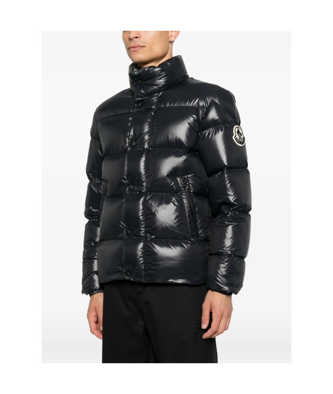 MONCLER Черный полиамидовый пуховик, фото 3
