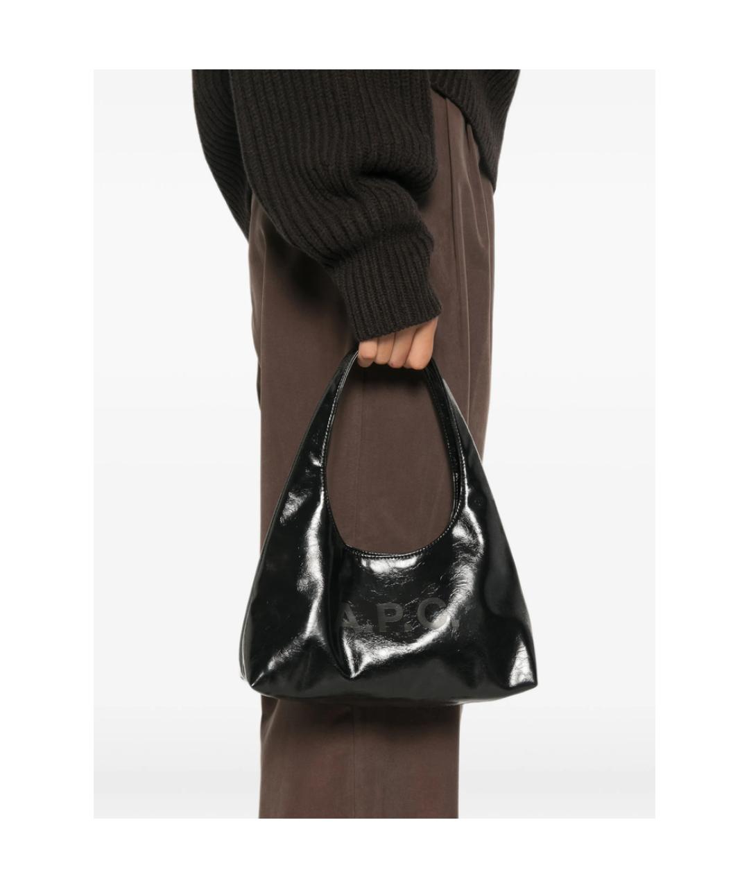 A.P.C. Черная сумка через плечо из искусственной кожи, фото 2