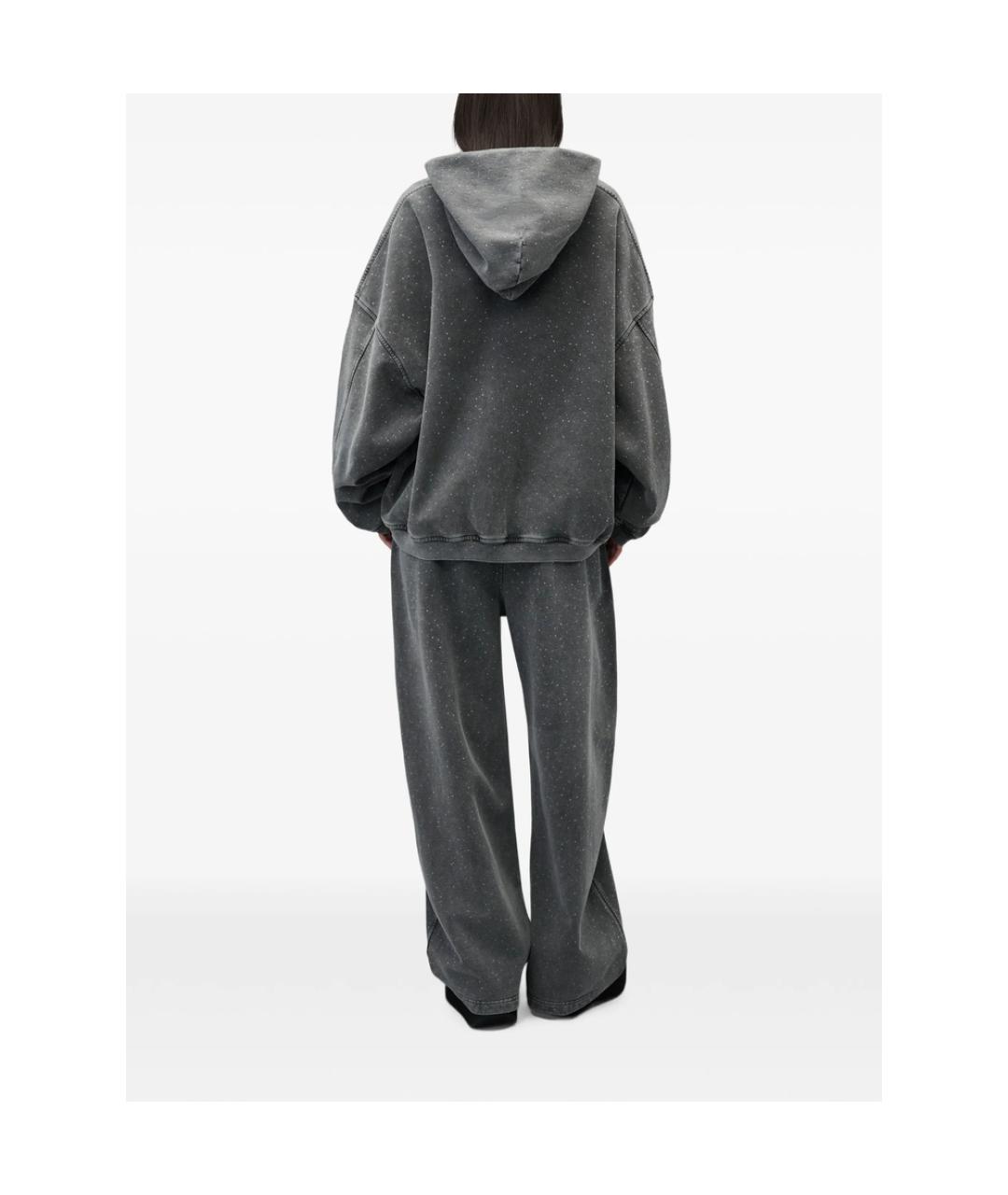 ALEXANDER WANG Серые хлопковые повседневные брюки, фото 4