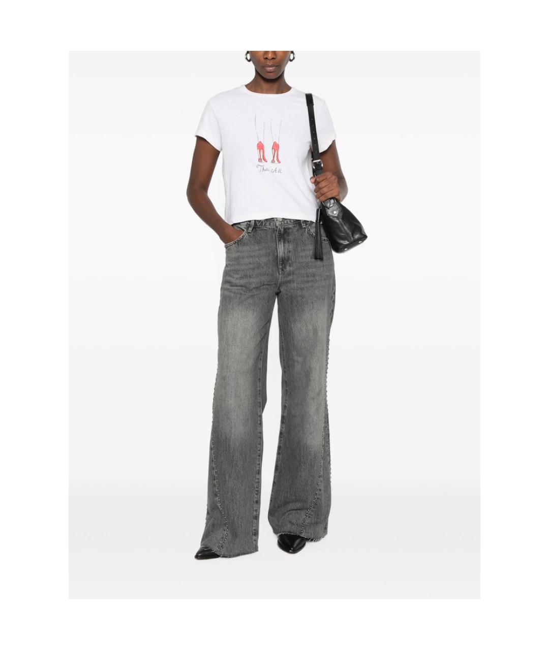 RE/DONE Белая хлопковая футболка, фото 2