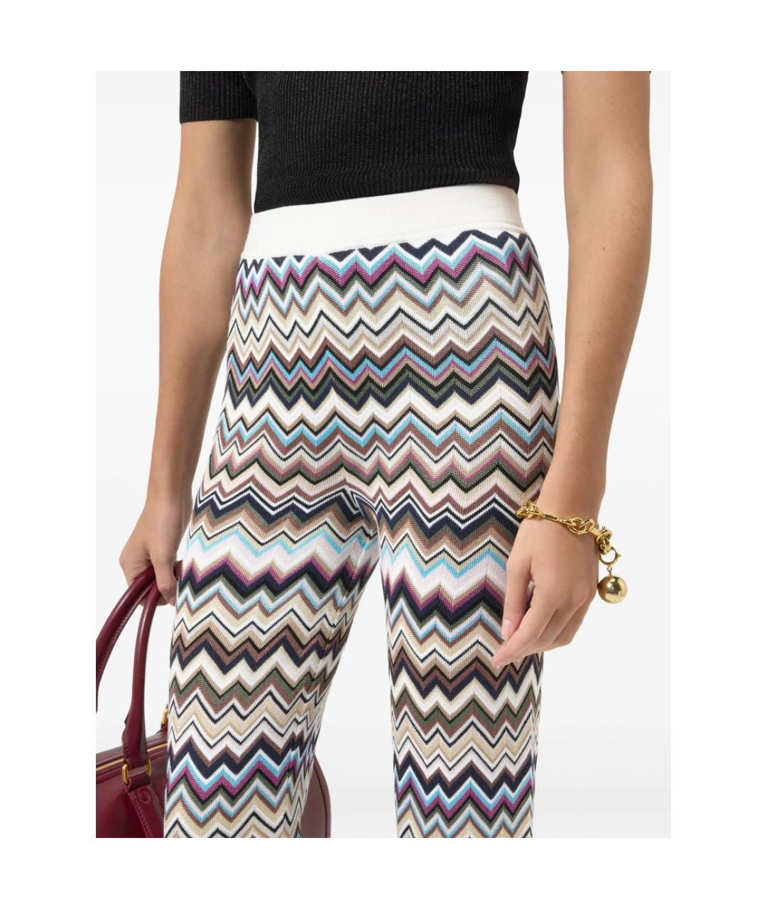 MISSONI Мульти вискозные прямые брюки, фото 2