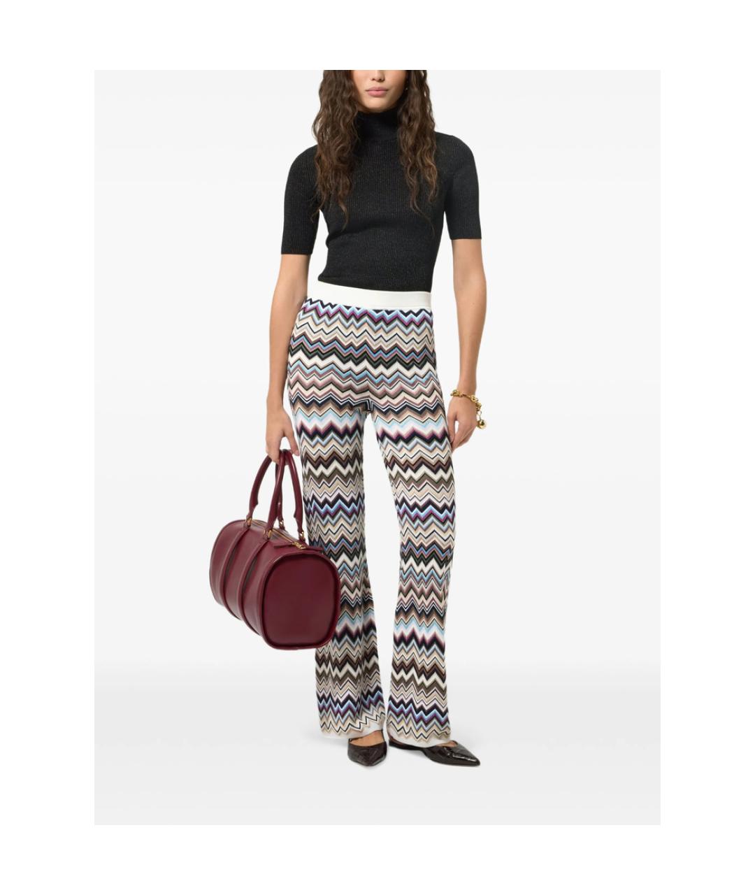 MISSONI Мульти вискозные прямые брюки, фото 3