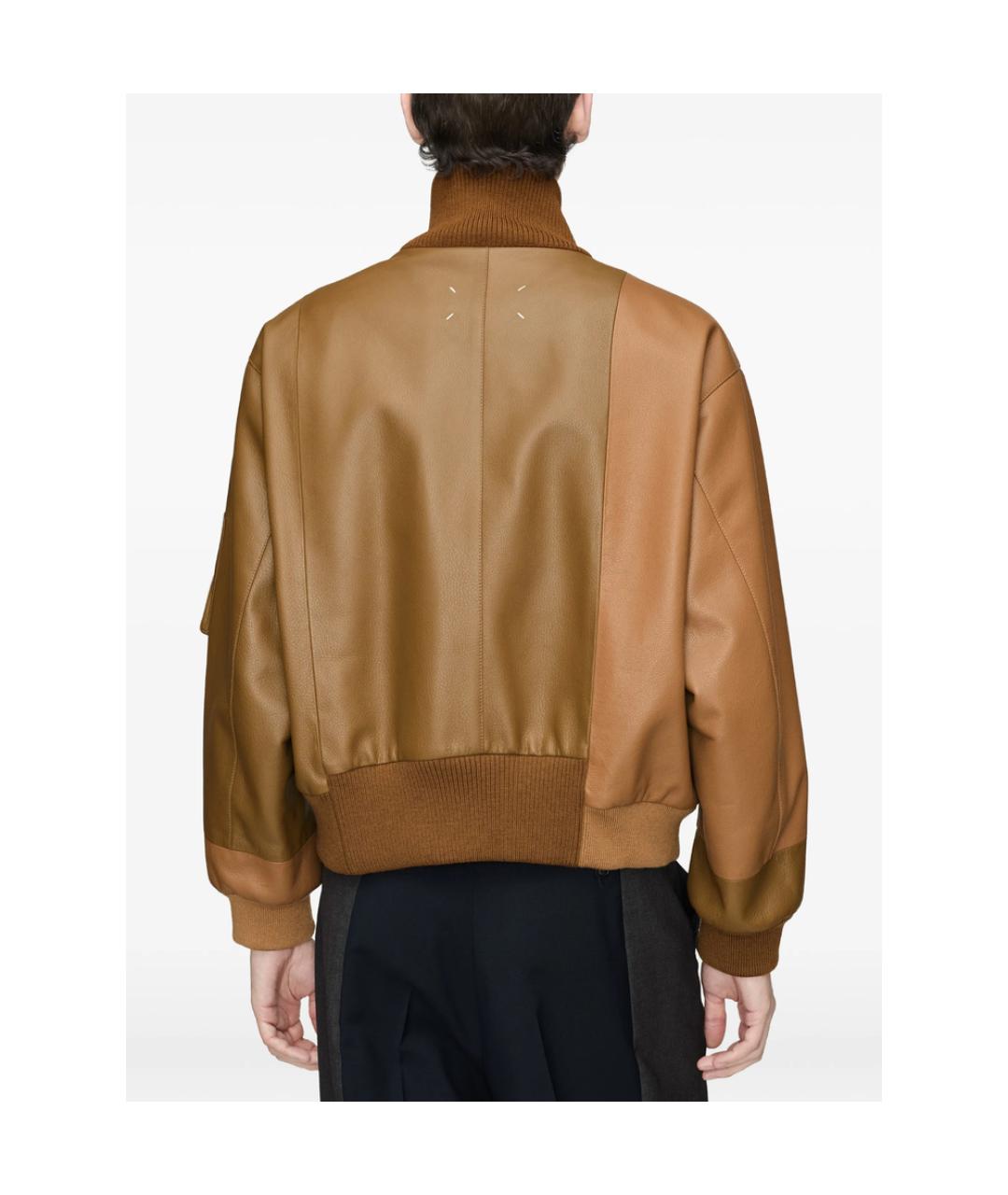 MAISON MARGIELA Бежевая кожаная куртка, фото 6