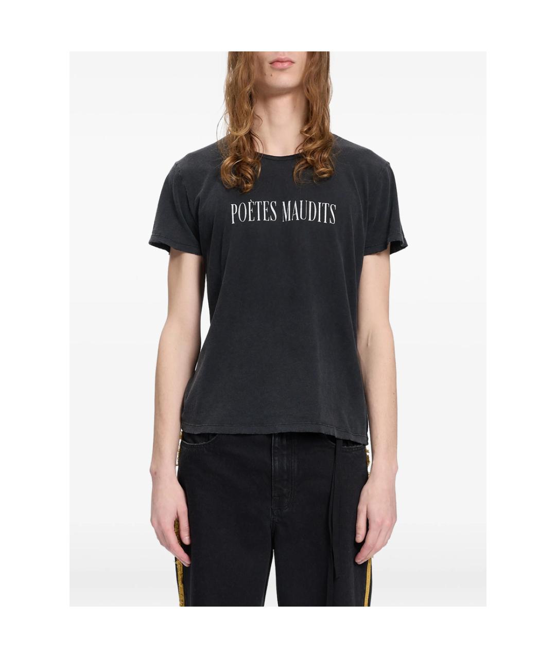 ANN DEMEULEMEESTER Серая хлопковая футболка, фото 1