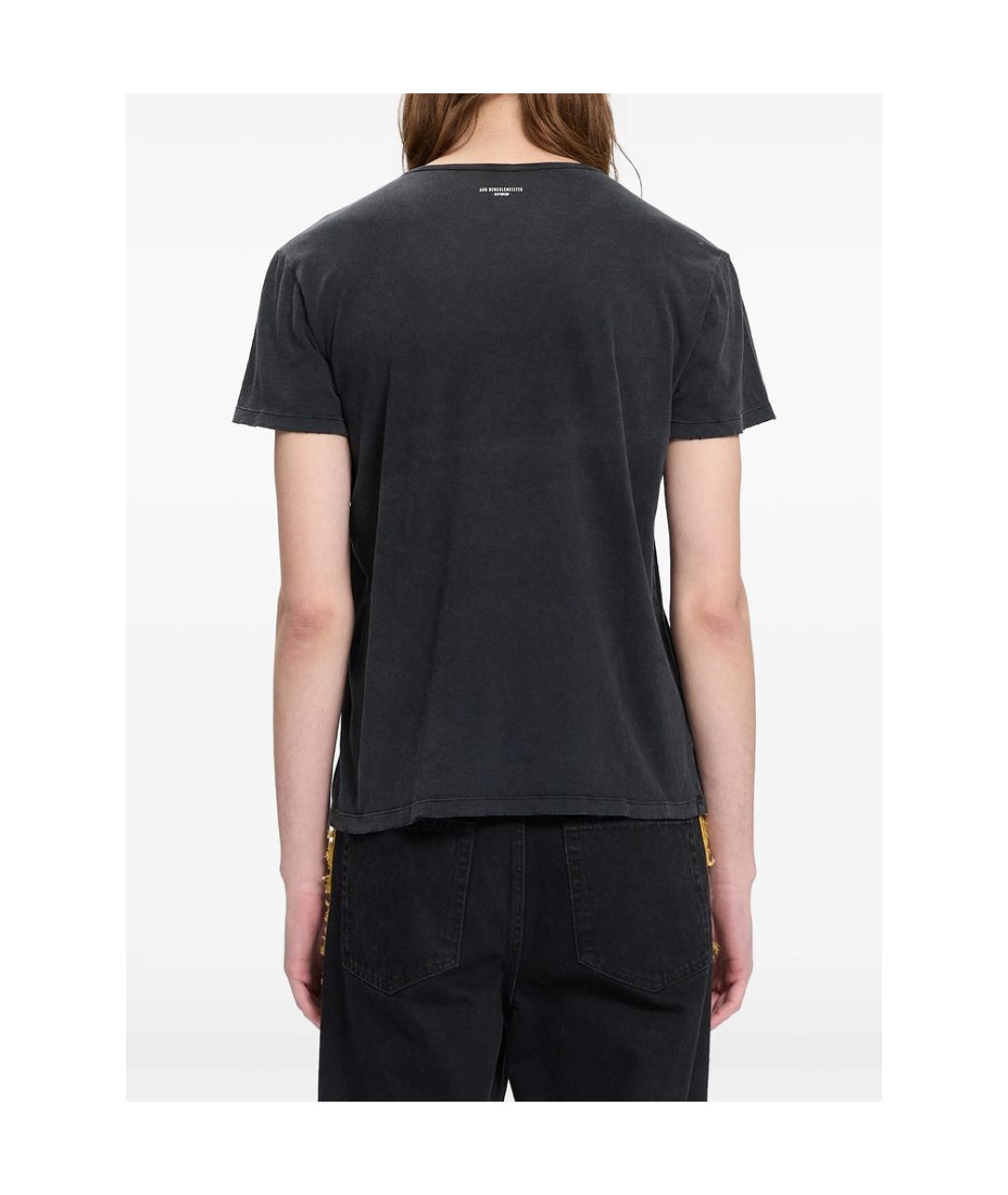 ANN DEMEULEMEESTER Серая хлопковая футболка, фото 2