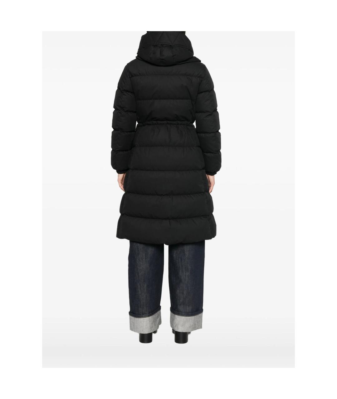 MONCLER Черный полиамидовый пуховик, фото 3