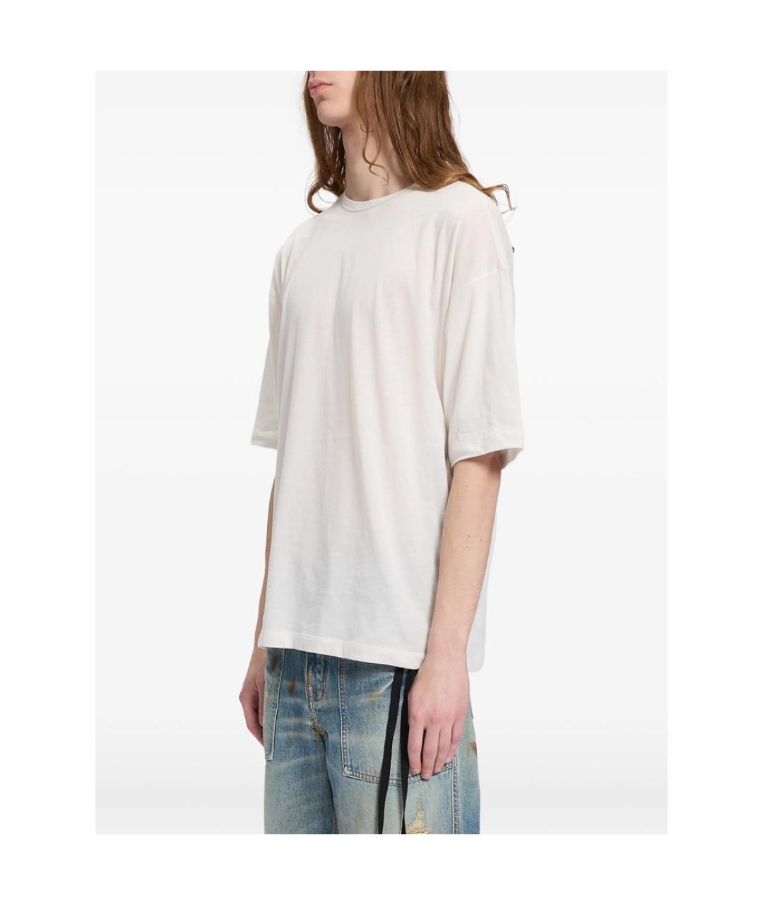 ANN DEMEULEMEESTER Белая хлопковая футболка, фото 4