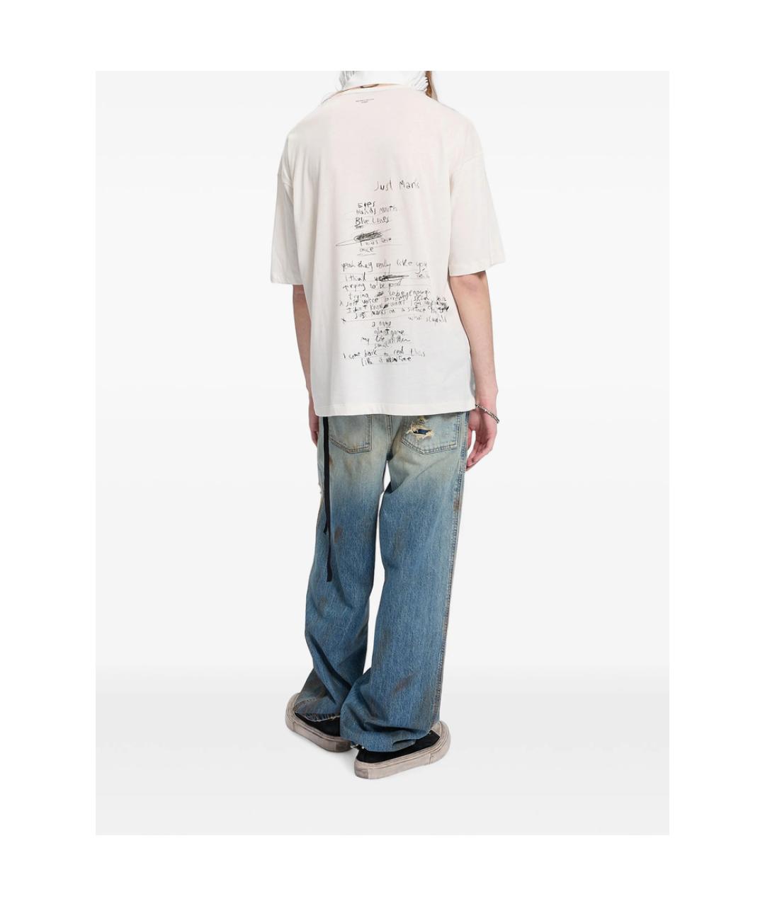 ANN DEMEULEMEESTER Белая хлопковая футболка, фото 3