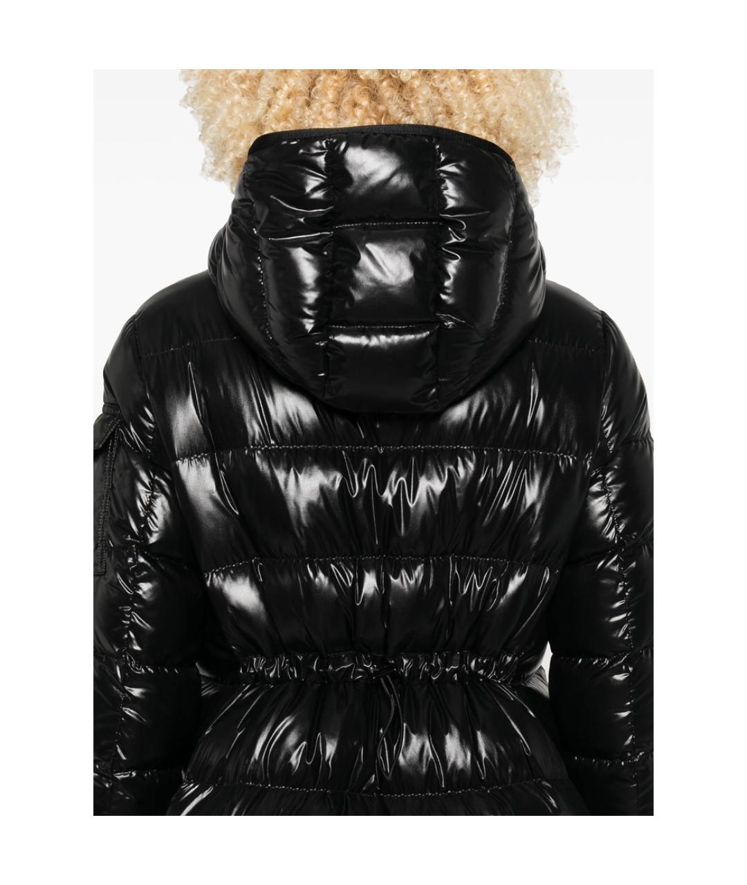 MONCLER Черный полиамидовый пуховик, фото 4