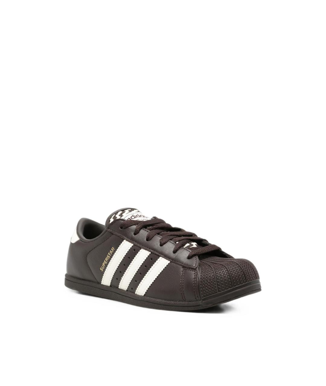 ADIDAS Черные кожаные кеды, фото 3