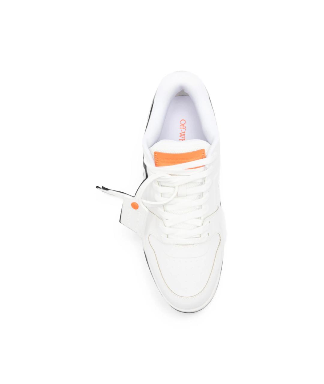 OFF-WHITE Белые кожаные низкие кроссовки / кеды, фото 3