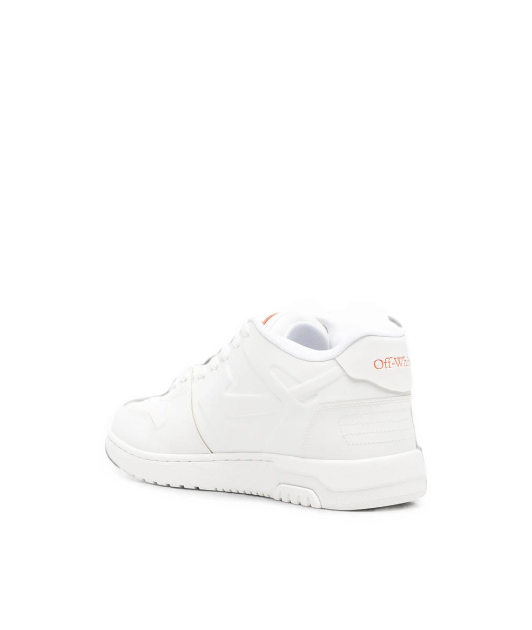 OFF-WHITE Белые кожаные низкие кроссовки / кеды, фото 2