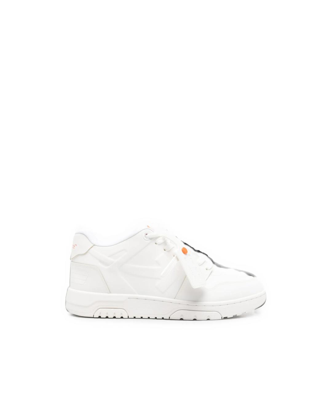 OFF-WHITE Белые кожаные низкие кроссовки / кеды, фото 1