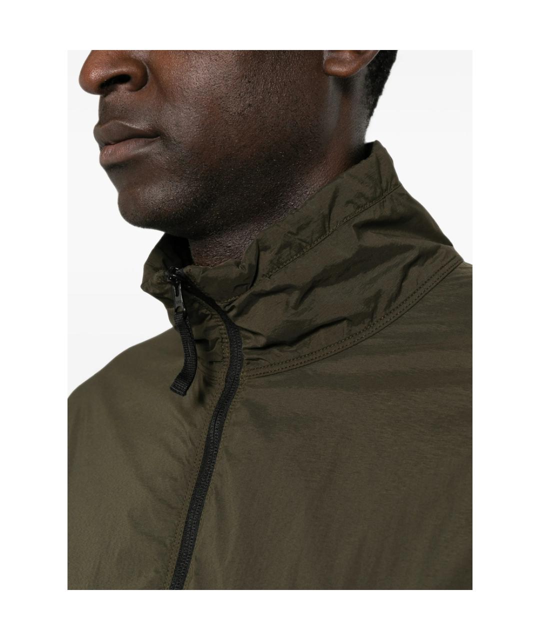 STONE ISLAND Зеленая полиэстеровая куртка, фото 3