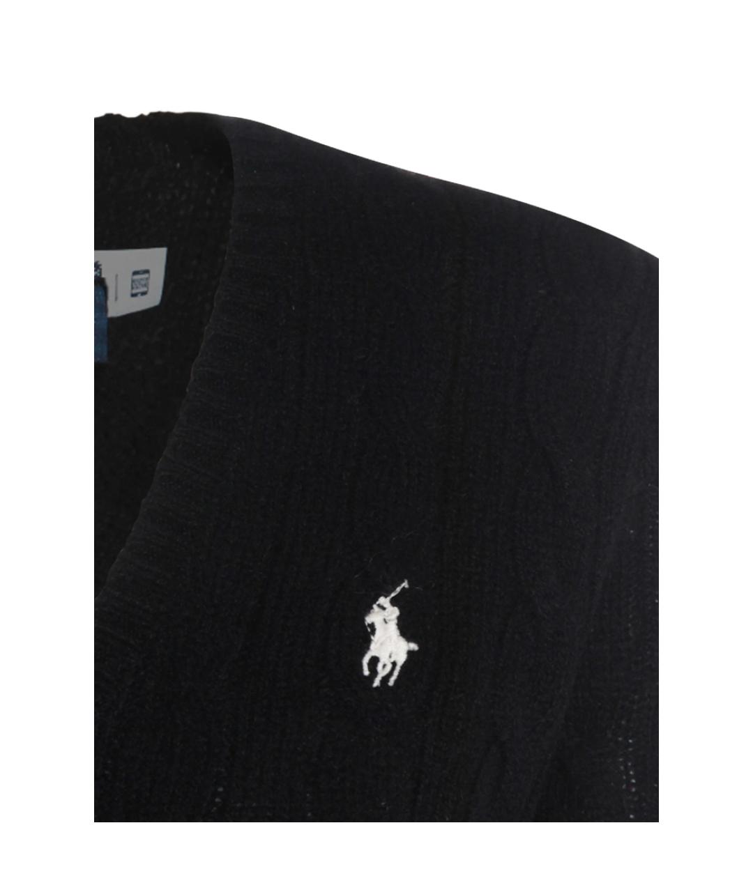 RALPH LAUREN Черный кашемировый джемпер / свитер, фото 3