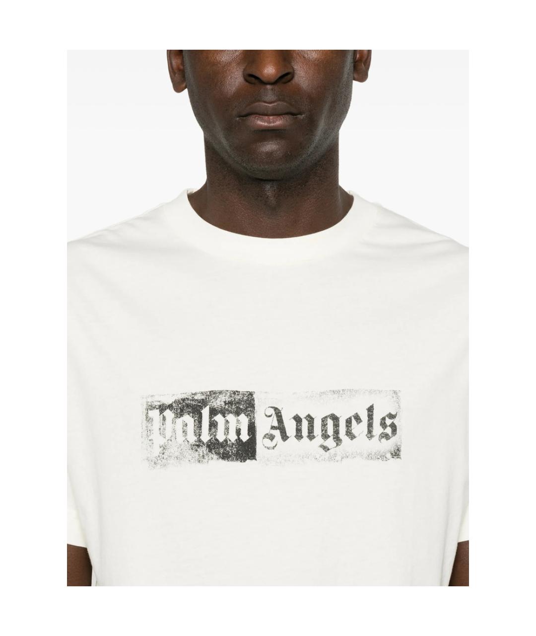 PALM ANGELS Белая хлопковая футболка, фото 5