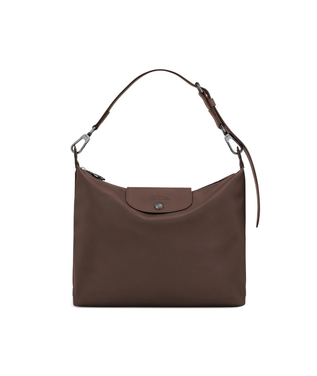 LONGCHAMP Коричневая кожаная сумка через плечо, фото 1
