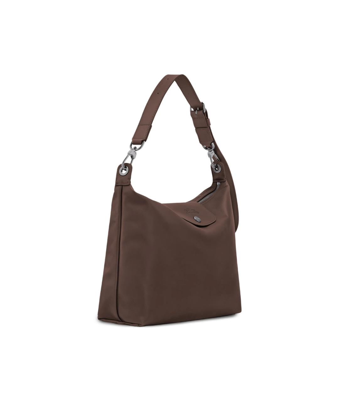 LONGCHAMP Коричневая кожаная сумка через плечо, фото 5