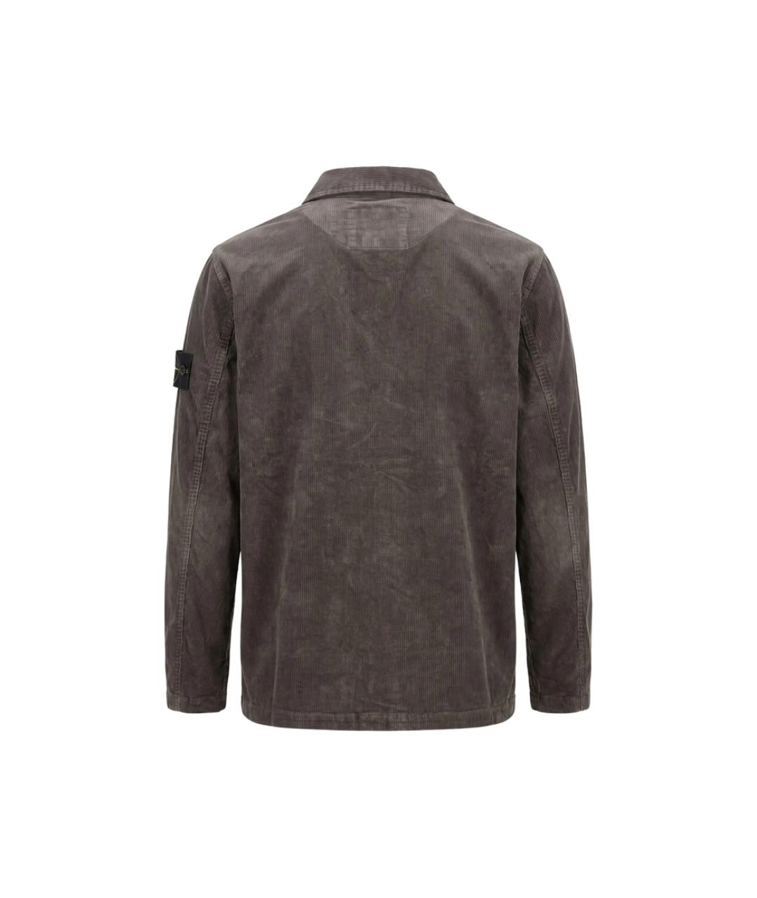 STONE ISLAND Коричневая хлопковая кэжуал рубашка, фото 2