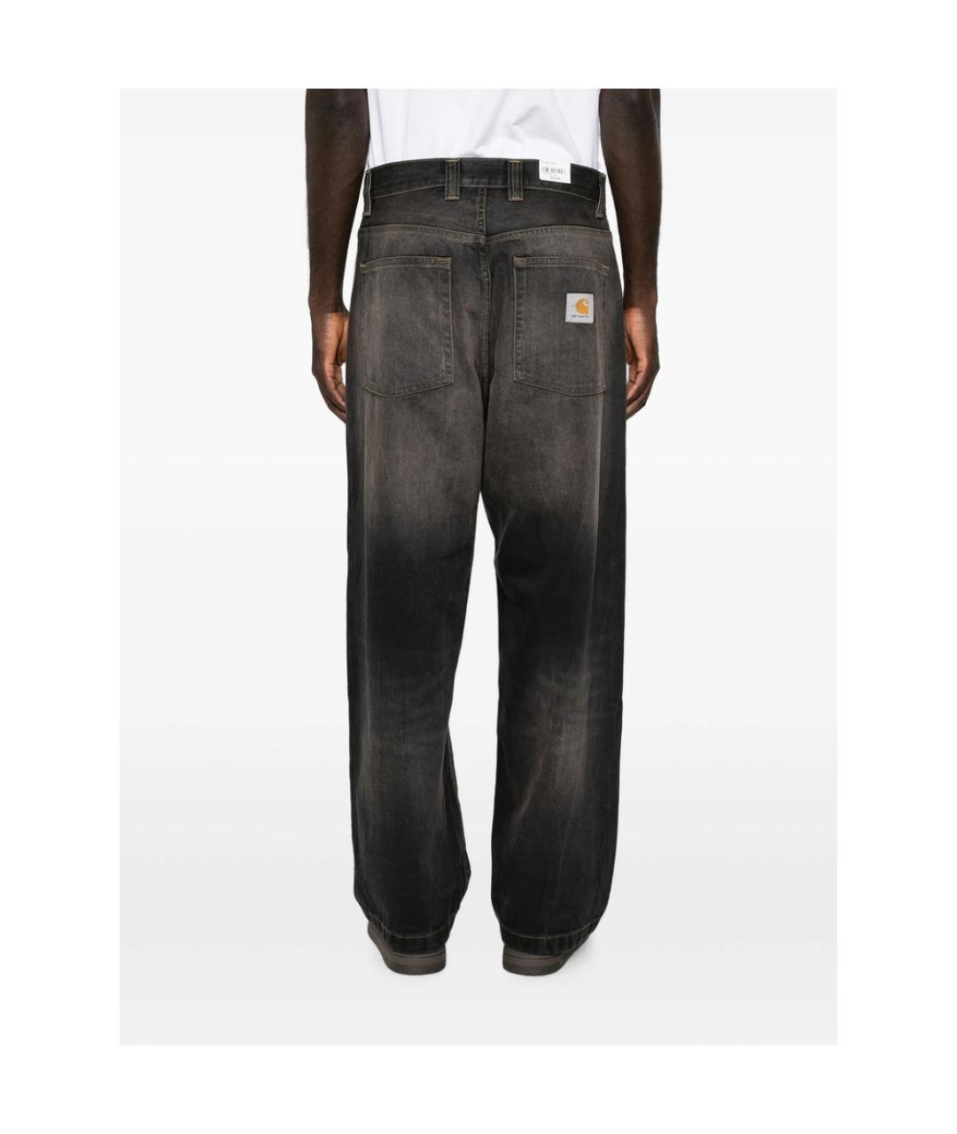 CARHARTT Черные хлопковые прямые джинсы, фото 2