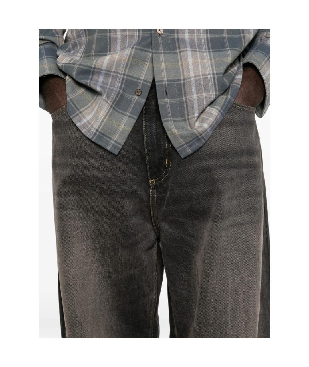 CARHARTT Черные хлопковые прямые джинсы, фото 4