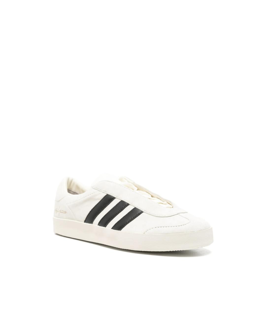 Y-3 Белые кожаные низкие кроссовки / кеды, фото 2