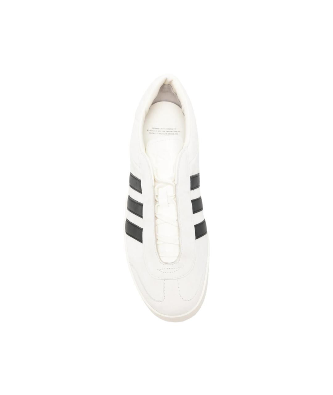 Y-3 Белые кожаные низкие кроссовки / кеды, фото 3
