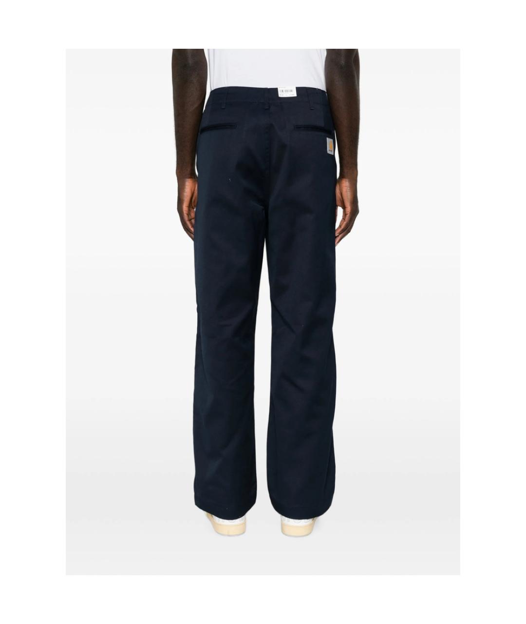 CARHARTT Синие хлопковые повседневные брюки, фото 5