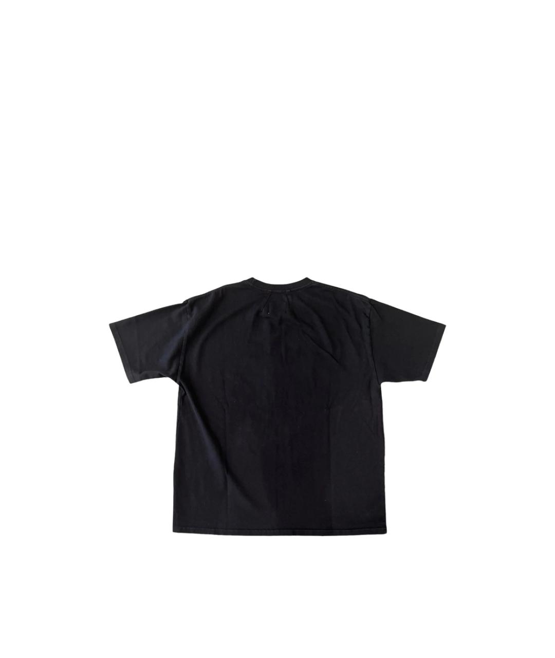 RHUDE Черная хлопковая футболка, фото 2