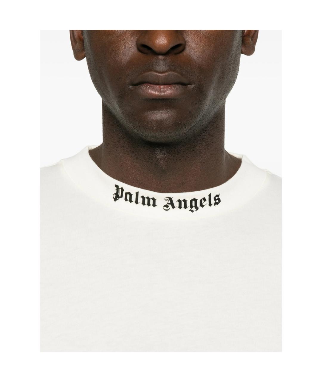 PALM ANGELS Белая хлопковая футболка, фото 5