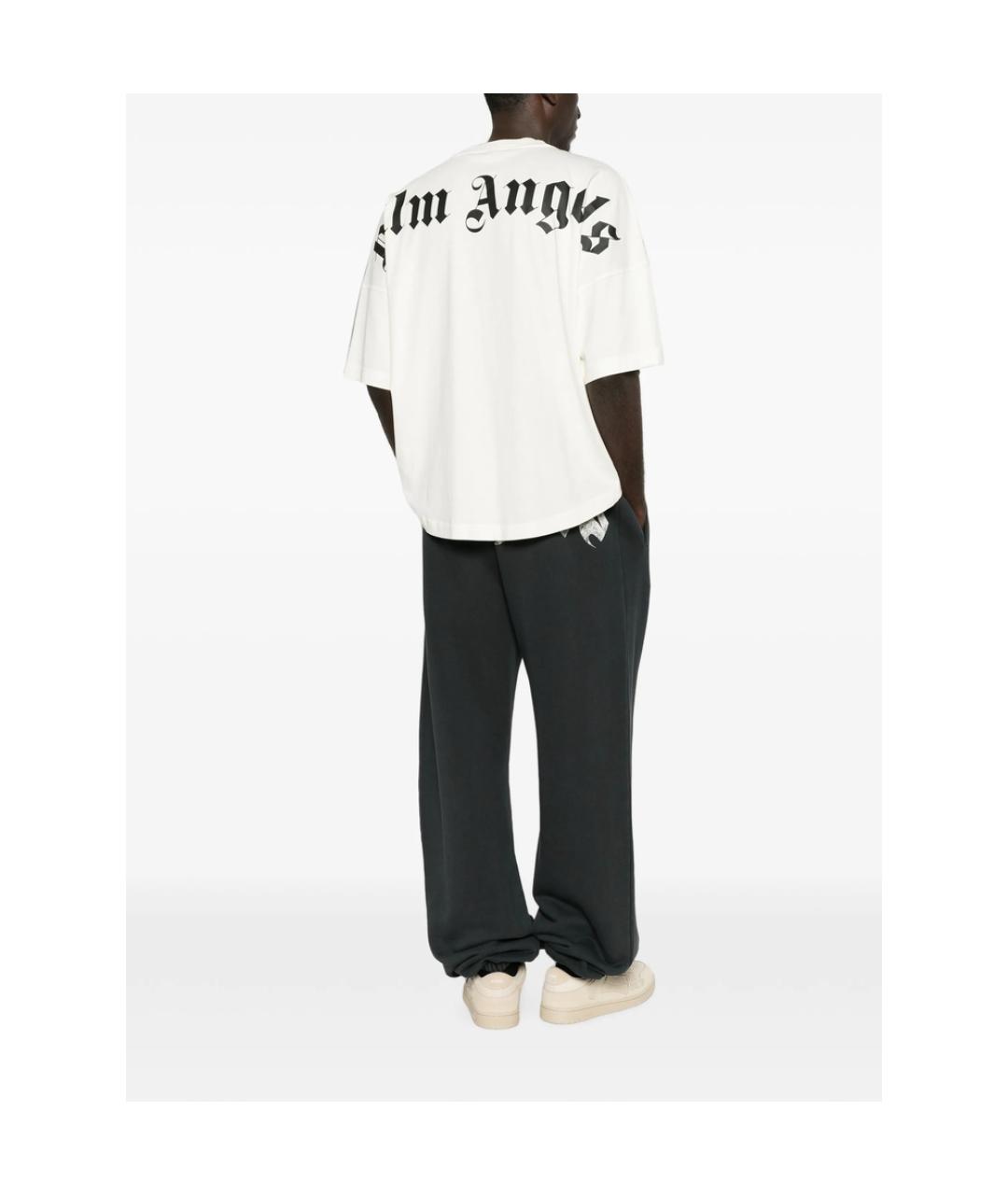 PALM ANGELS Белая хлопковая футболка, фото 3