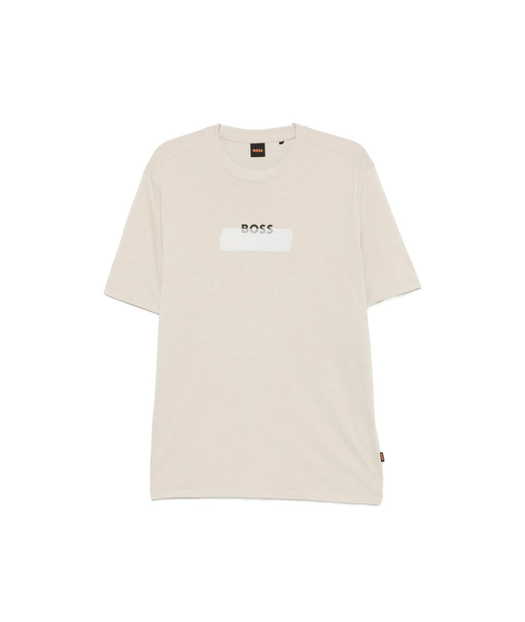 HUGO BOSS Бежевая хлопковая футболка, фото 1