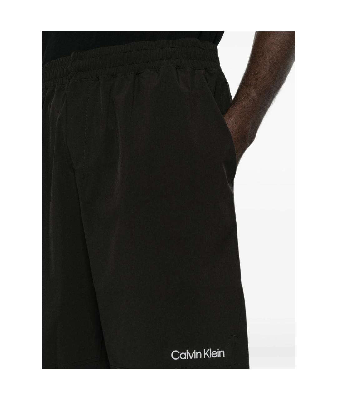 CALVIN KLEIN Черные полиэстеровые шорты, фото 5