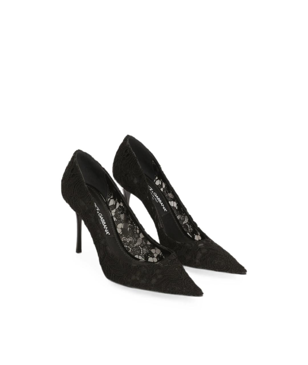 DOLCE&GABBANA Черные текстильные туфли, фото 3