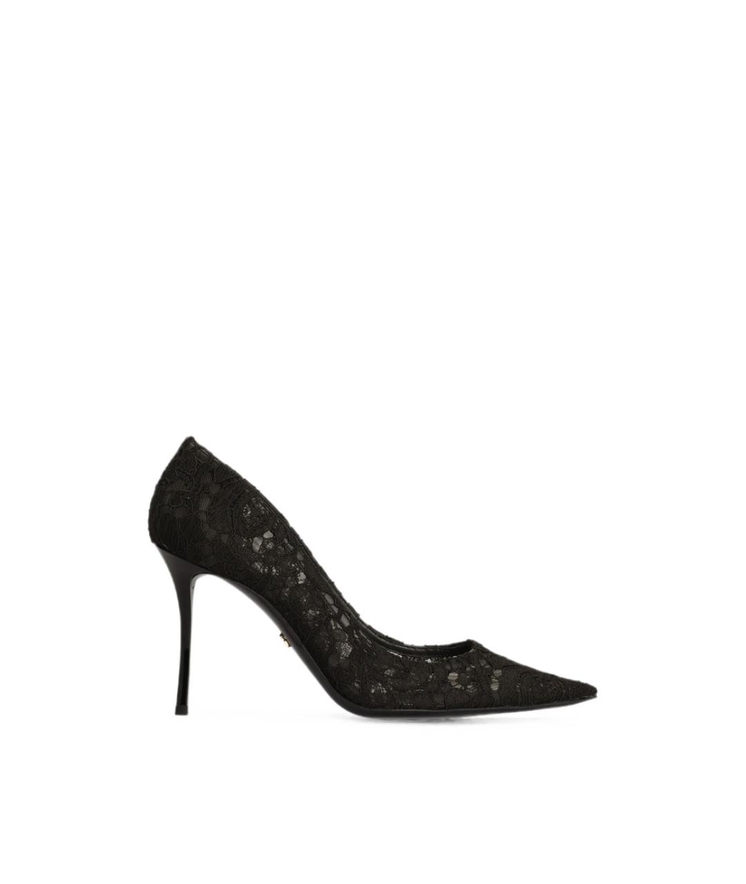 DOLCE&GABBANA Черные текстильные туфли, фото 1