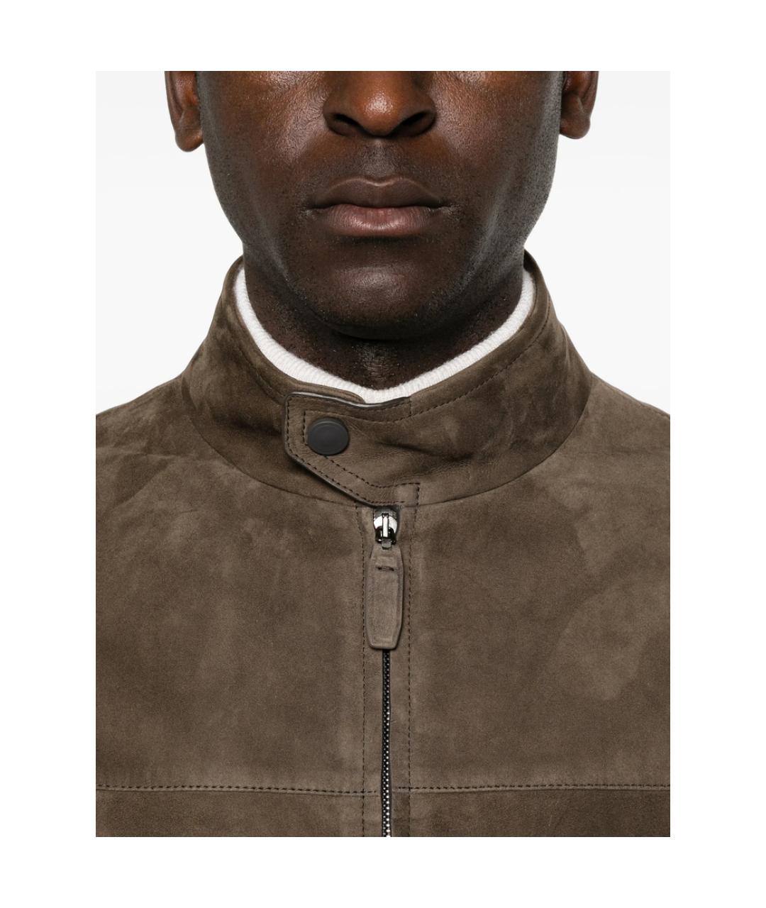 BRIONI Коричневая замшевая куртка, фото 3