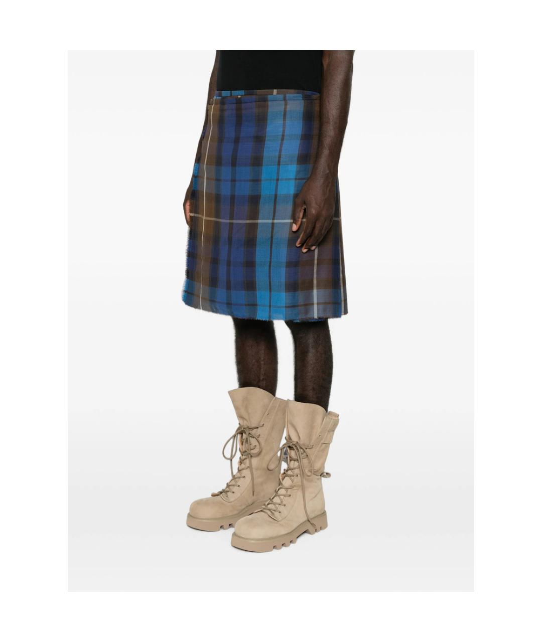 VIVIENNE WESTWOOD Синие шерстяные повседневные брюки, фото 3