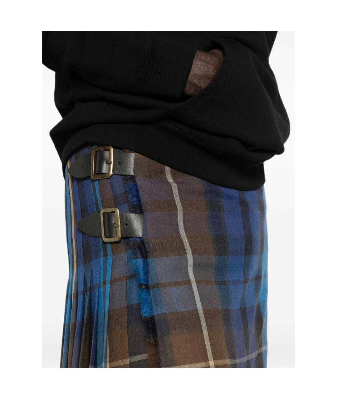 VIVIENNE WESTWOOD Синие шерстяные повседневные брюки, фото 4