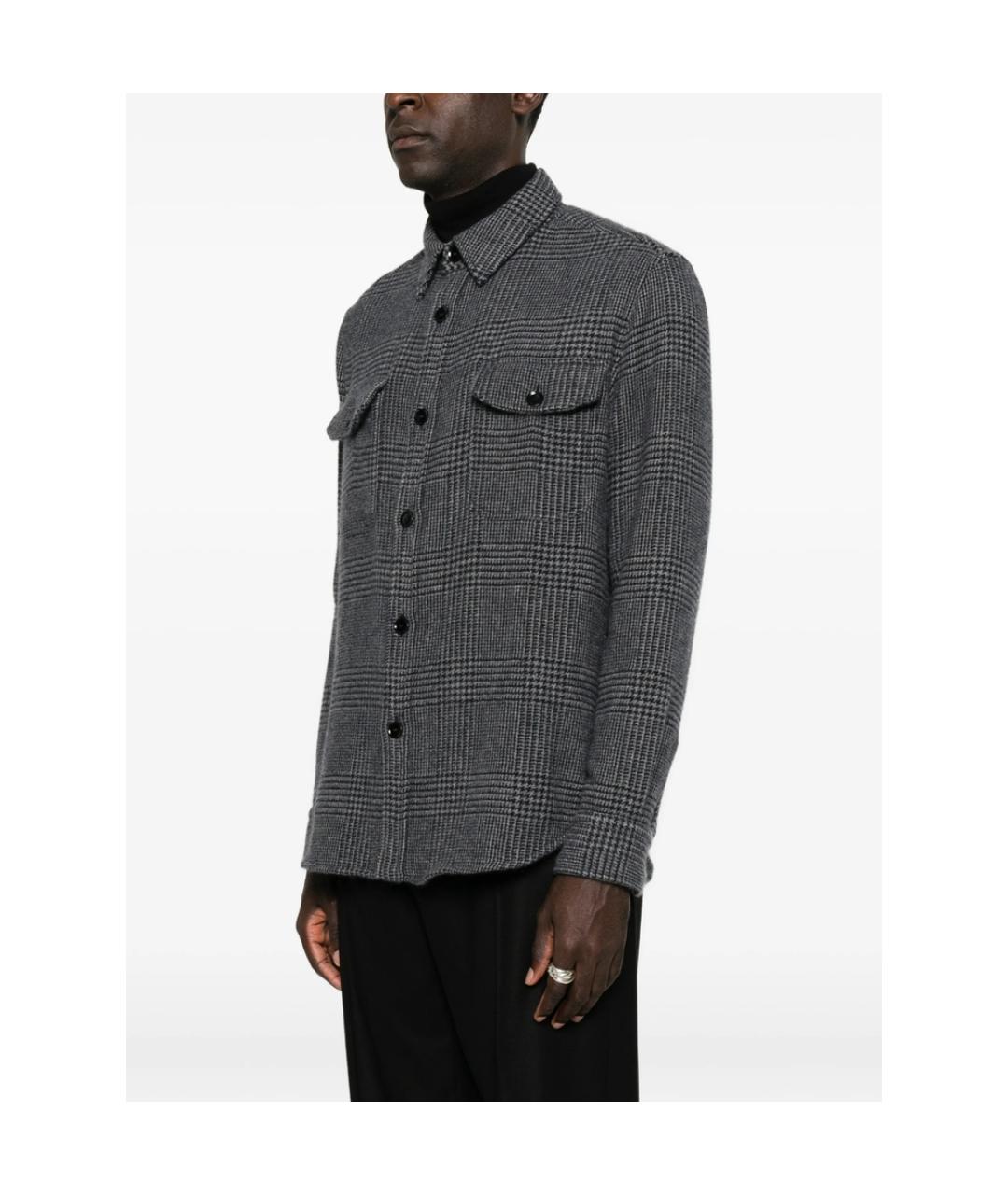 BRIONI Серая кашемировая кэжуал рубашка, фото 2