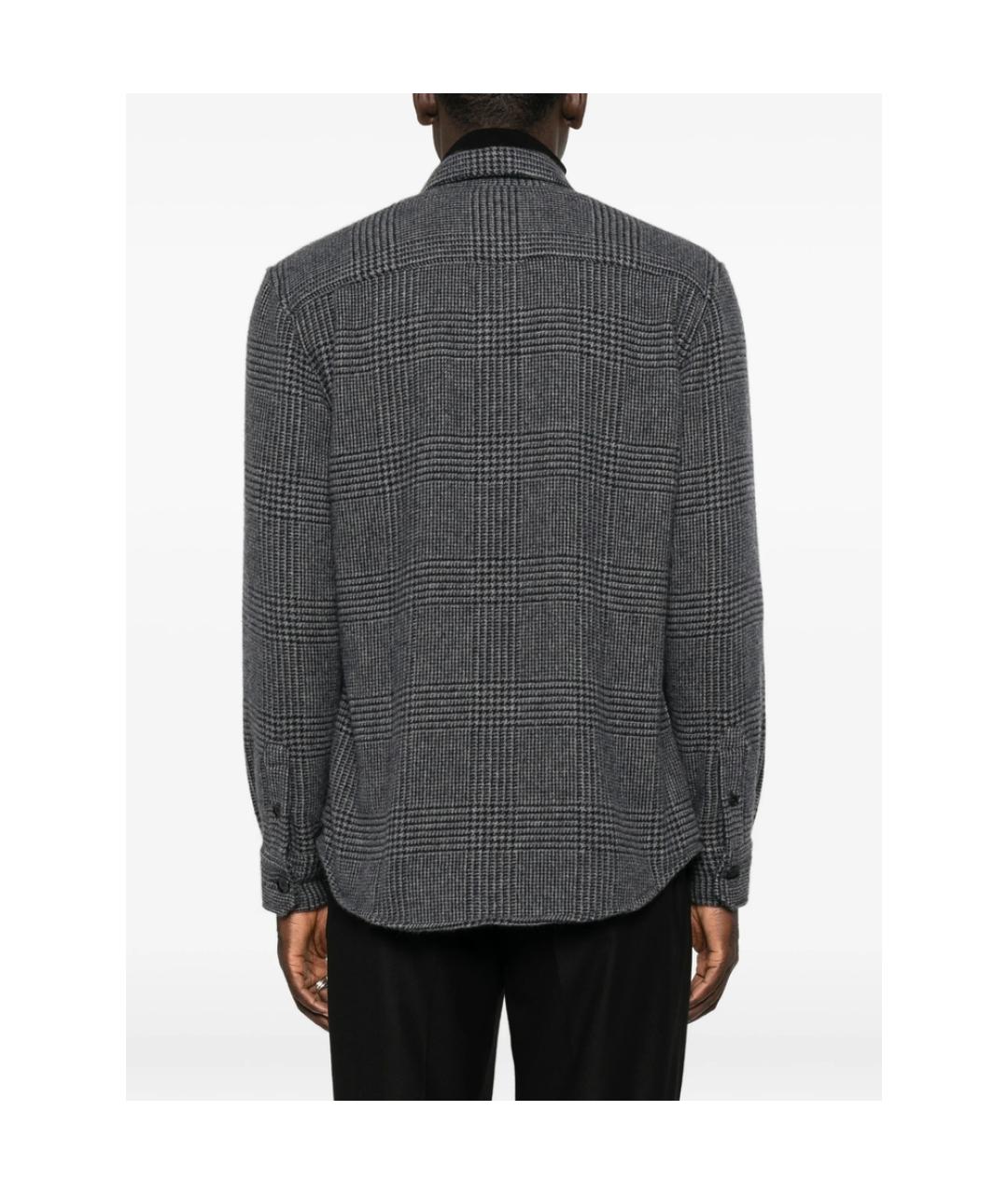 BRIONI Серая кашемировая кэжуал рубашка, фото 4