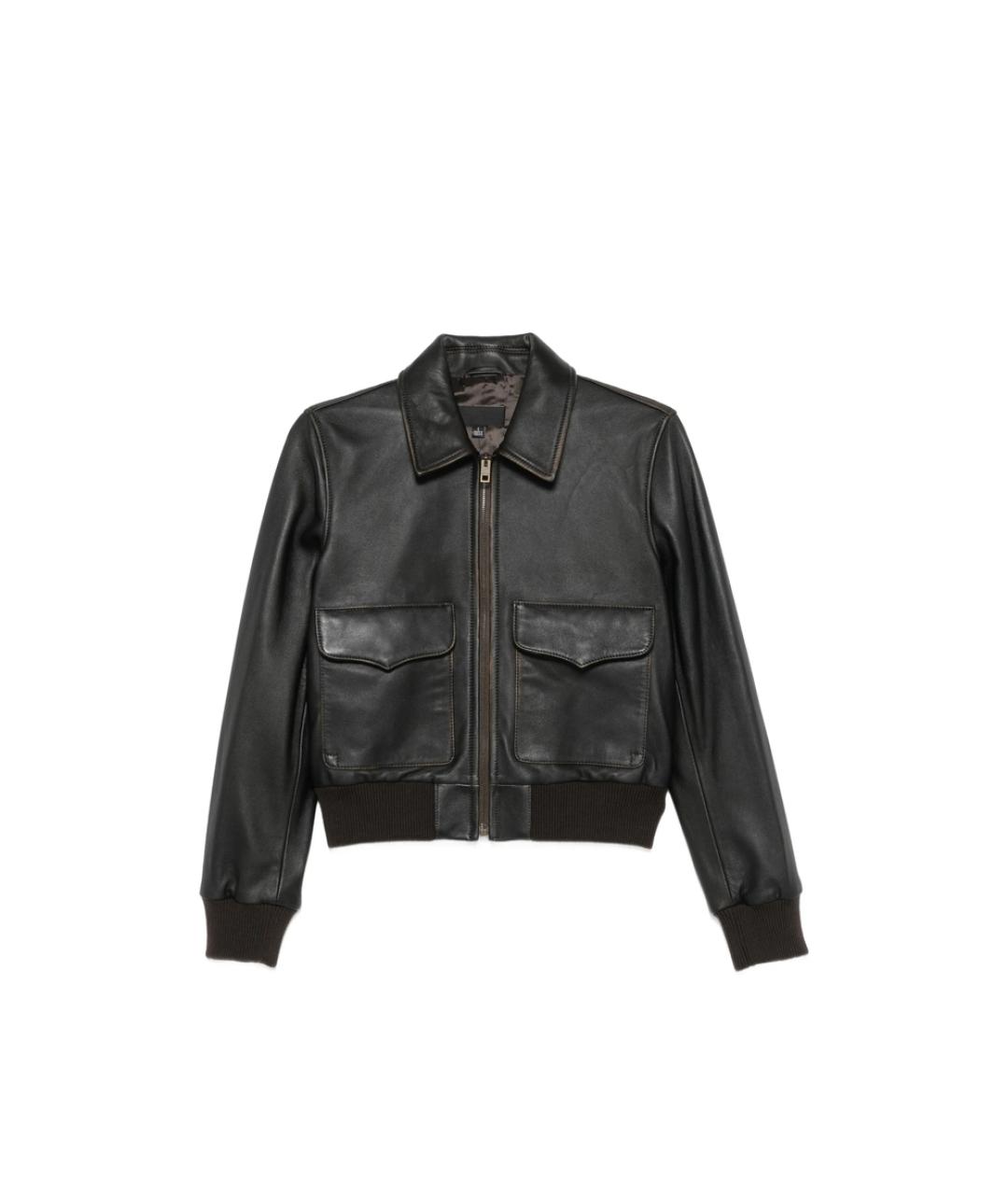 NILI LOTAN Черная кожаная куртка, фото 1