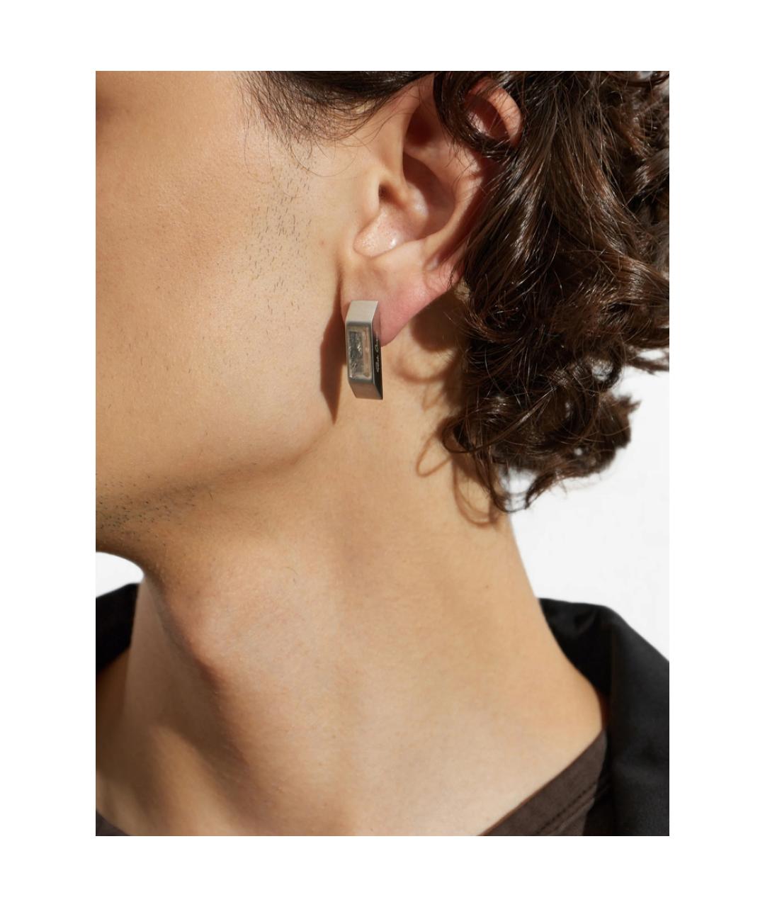 RICK OWENS Серебряные металлические серьги, фото 3