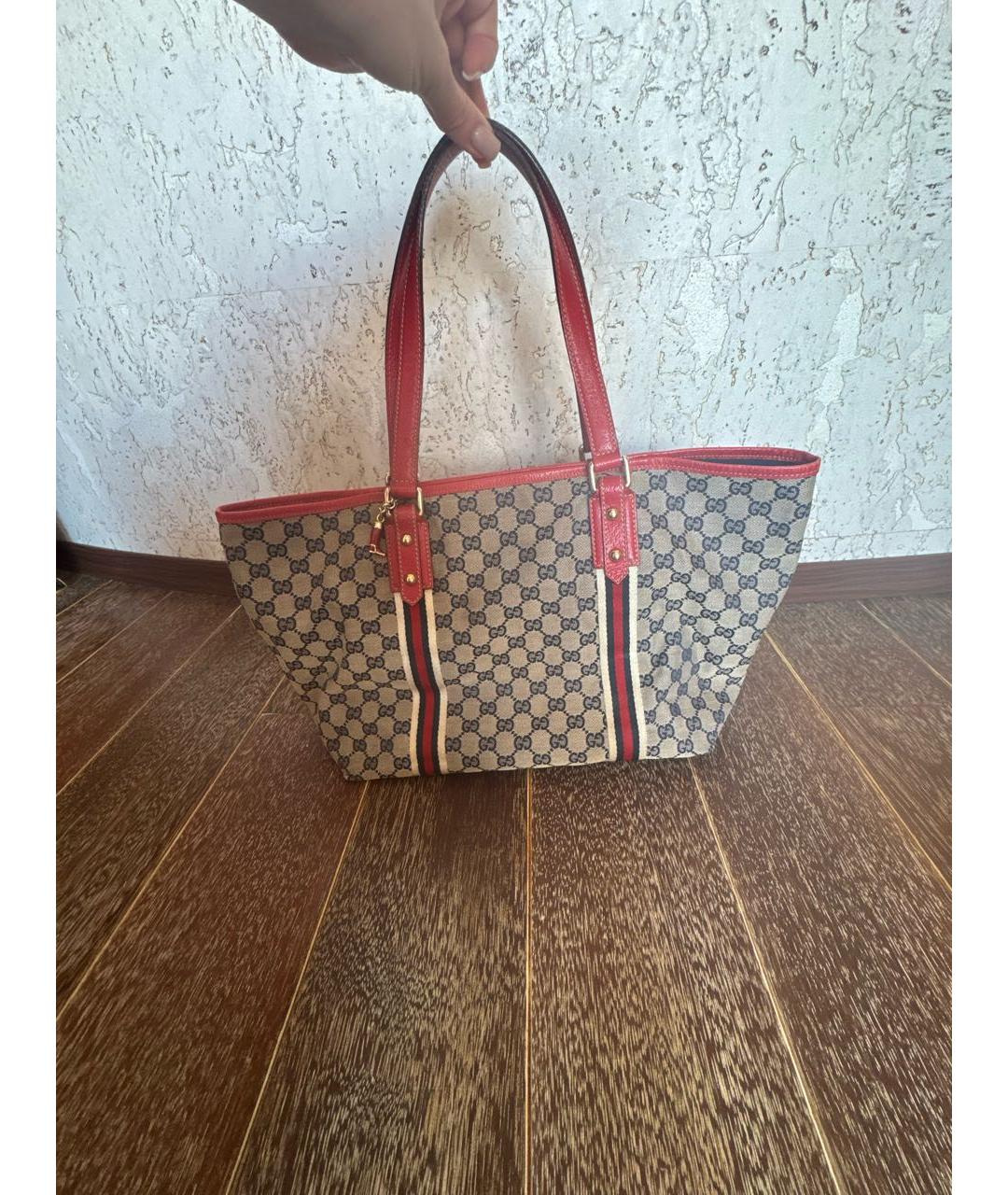 GUCCI Тканевая сумка тоут, фото 9