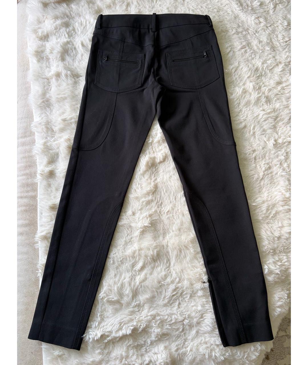 GUCCI Черные хлопковые брюки узкие, фото 2