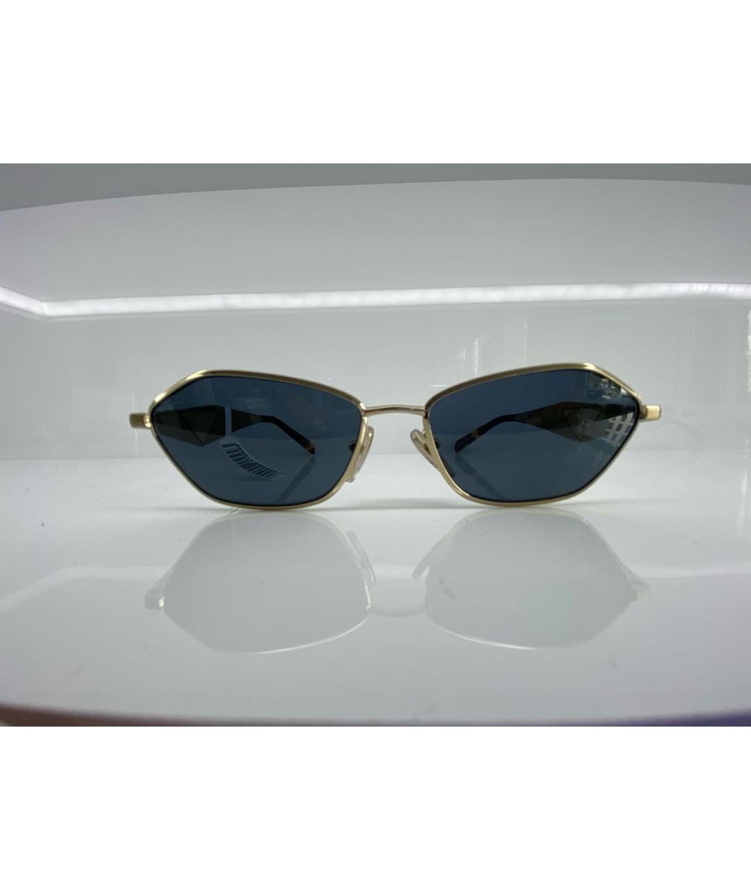PRADA Золотые металлические солнцезащитные очки, фото 4