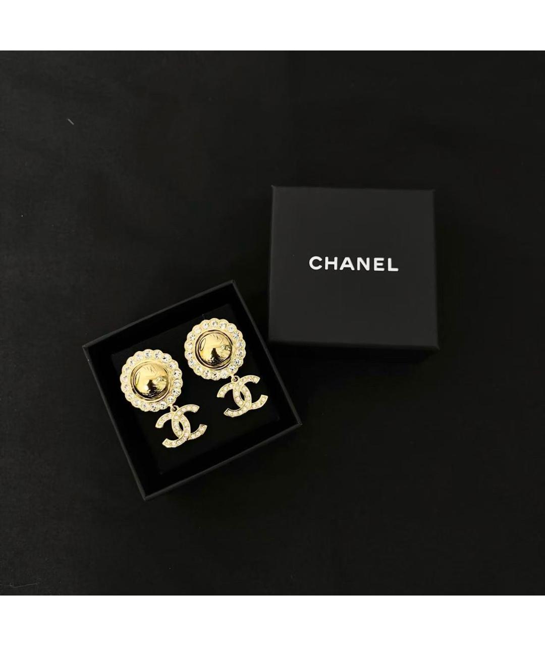 CHANEL Золотые серьги, фото 2
