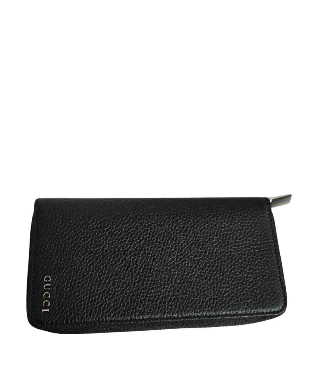 GUCCI Черный кожаный кошелек, фото 1