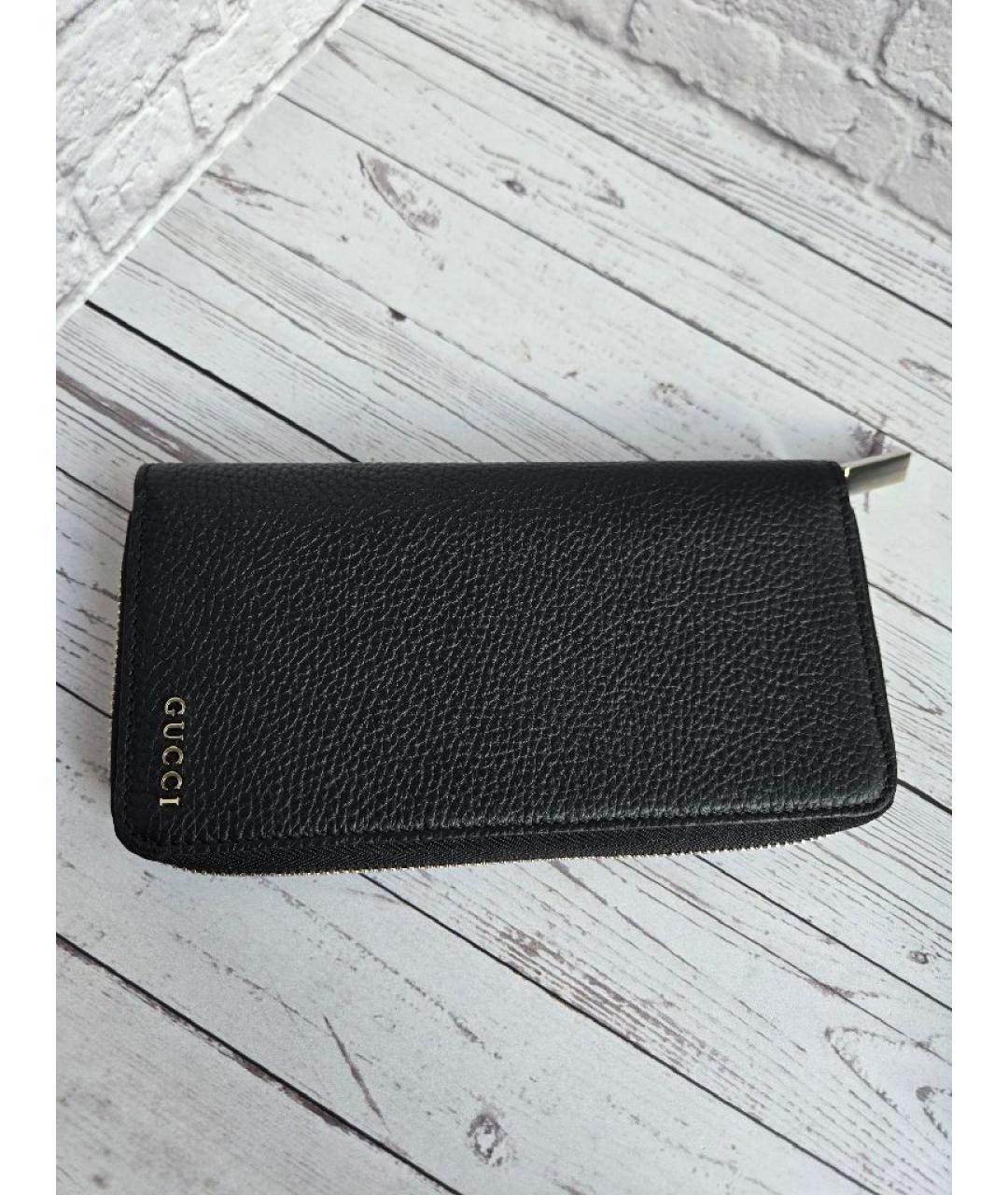 GUCCI Черный кожаный кошелек, фото 5